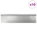 vidaXL Slimákové zábrany 16 ks 100 x 3,5 x 25 cm Pozinkovaná oceľ