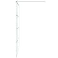 vidaXL Sprchová zástena biela 140x195 cm priehľadné ESG sklo