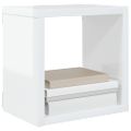 vidaXL Nástenné police 4 ks lesklé biele 22x15x22 cm