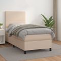 vidaXL Boxspring posteľ s matracom kapučínová 90x190 cm umelá koža