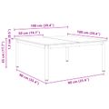 vidaXL Konferenčný stolík Prírodná 100 x 100 x 45 cm