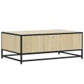 vidaXL Konferenčný stolík dub sonoma 90x57x35 cm kompozit. drevo a kov