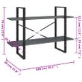 vidaXL Knižnica s 2 policami sivá 100x30x70 cm masívna borovica