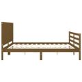 vidaXL Posteľný rám s čelom medovo-hnedý 200x200 cm masívne drevo