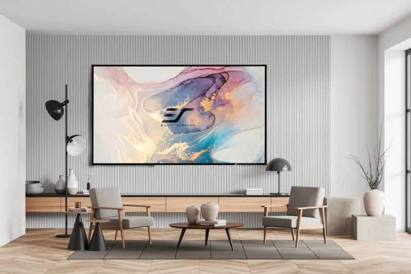 ELITE SCREENS plátno v pevném rámu 92" (233,7cm)/ 16:9/ 114,6×203,8cm/ gain 1.1/ CineWhite/ bezrámové Projekcní plátno, v pevném rámu, 92" (233,7cm), 16:9, 114,6 x 203,8cm, Gain 1,1, CineWhite, bezrámové