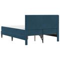 vidaXL Rám postele s matracom s čelnou doskou Modrá 140 x 190 cm Zamat
