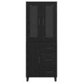 vidaXL Highboard 2 ks Čierny dub 69,5 x 34 x 180 cm Kompozitné drevo