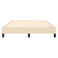 vidaXL Posteľný rám s boxspringom krémová 140x200 cm látka