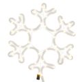 vidaXL Silueta vianočnej vločky, 48 LED, teplá biela 27x27 cm