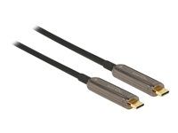 Kábel video/audio - USB-C s pinmi (male) do USB-C s pinmi (male) - 30 m - optické vlákno - čierna - Active Optical Cable (AOC), podpora 4K60 Hz (3840 x 2160)