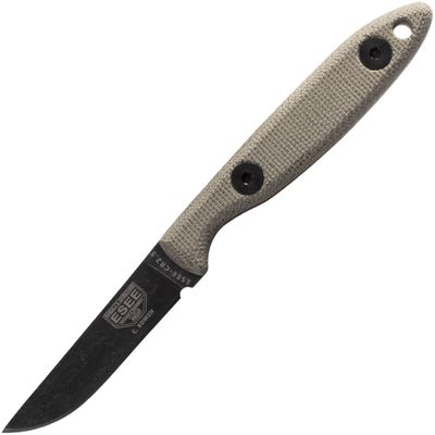 ESEE ESEE-CR2.5-BO CAMP-LORE nôž do prírody 6,3 cm, čierna, zelená, Micarta, kožené puzdro