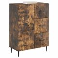 vidaXL Servírovacia skriňa so zásuvkou Dymový dub 66 x 34,5 x 89,5 cm