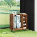 vidaXL Golfová skriňa s kolesom Staré drevo 90 x 45 x 98 cm