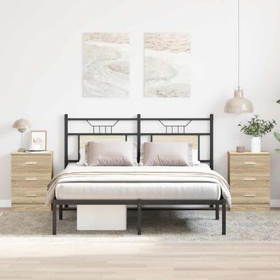 vidaXL Nočné stolíky 2 ks, dub sonoma 38x35x56 cm, kompozitné drevo