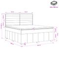 vidaXL Posteľ boxspring s matracom Tmavosivá 140 x 190 cm Látka