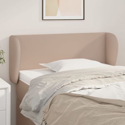 vidaXL Čelo postele so záhybmi kapučínové 103x23x78/88 cm umelá koža