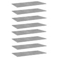 vidaXL Prídavné police 8 ks, betónovo sivé 80x20x1,5 cm, drevotrieska