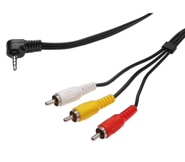 PremiumCord Video + Audio kábel, stereo 3.5mm 4 pinový - 3x CINCH RCA tienený, M/M, 1,5m