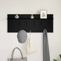 vidaXL Vešiak na stenu Nástenná montáž Čierny dub 100 x 40 x 12 cm