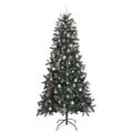 vidaXL Umelý vianočný stromček Zelená 240 cm PVC, plast a oceľ