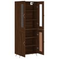 vidaXL Vysoká skrinka hnedý dub 69,5x34x180 cm spracované drevo