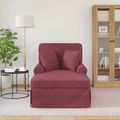 vidaXL Pufa s sukňou 3 ks Víno červené látka 91 x 157 x 91 cm
