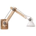 vidaXL Nástenná lampa, industriálny štýl, biela, okrúhla E27