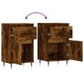 vidaXL Komody 2 ks dymový dub 40x35x70 cm kompozitné drevo
