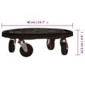 vidaXL Vozíky na rastliny s kolieskami 2 ks priemer 40cm čierny 275 kg