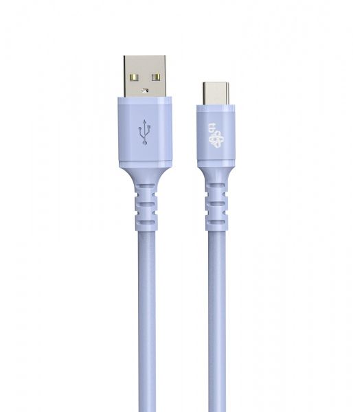 TB kábel USB-A - USB-C fialový 1m