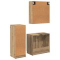 vidaXL Sada kúpeľňového nábytku 3 pcs Remeselný dub Kompozitné drevo