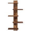 vidaXL Nástenná plávajúca polica Staré drevo 48,5 x 15 x 101 cm