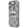 Puzdro Karl Lagerfeld pre iPhone 16 Pro 6,3" KLHCP16LHKLPKHK čierne Hard IML Karl Head Elektrolyticky pokovované