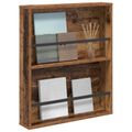vidaXL Regál na časopisy Staré drevo 60 x 12 x 70 cm Kompozitné drevo