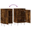 vidaXL Komody 2 ks dymový dub 40x35x70 cm kompozitné drevo