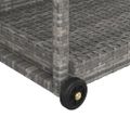 vidaXL Barový vozík sivý 100x45x83 cm polyratan