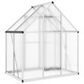 vidaXL Skleník so základovým rámom strieborný 169x114x195 cm hliník