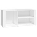 vidaXL Botník biely 100x35x45 cm spracované drevo