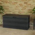 vidaXL Záhradný úložný box čierny 117x45x56 cm