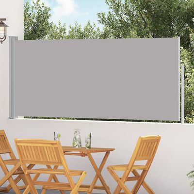 vidaXL Zaťahovacia bočná markíza 117x314 cm sivá