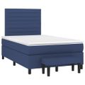 vidaXL Boxspring posteľ s matracom modrá 120x200 cm látka