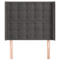 vidaXL Čelo postele so záhybmi tmavosivé 83x16x118/128 cm zamat