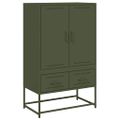 vidaXL Vysoká skrinka olivovozelená 68x39x111,5 cm oceľ