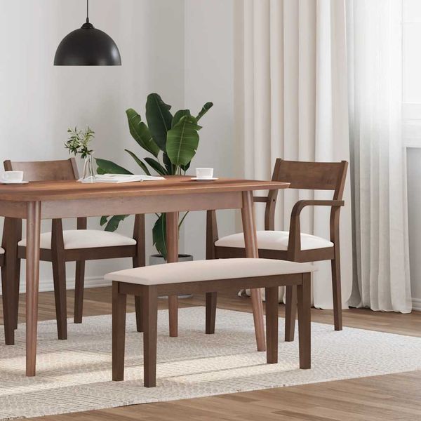 vidaXL Lavica 90 cm Hnedá Masívna Drevo Guma