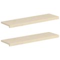 vidaXL Parapety 2 ks Biela 90 x 25 x 2 cm Masívne dubové drevo