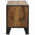 vidaXL TV skrinka hnedá 105x36x47 cm kov a MDF