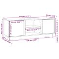 vidaXL TV skrinka medovo-hnedá 110x35x40,5 cm masívna borovica