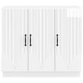 vidaXL Servírovacia skriňa Biela s vysokým leskom 89 x 34,5 x 77 cm