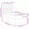 vidaXL Posteľ s pružinovým rámom Tmavomodrá 200 x 80 cm Zamat