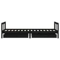 vidaXL Rám detskej postele so zásuvkami čierny 80x200 cm mas. borovica